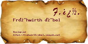 Frühwirth Ábel névjegykártya