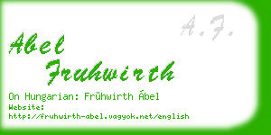 abel fruhwirth business card